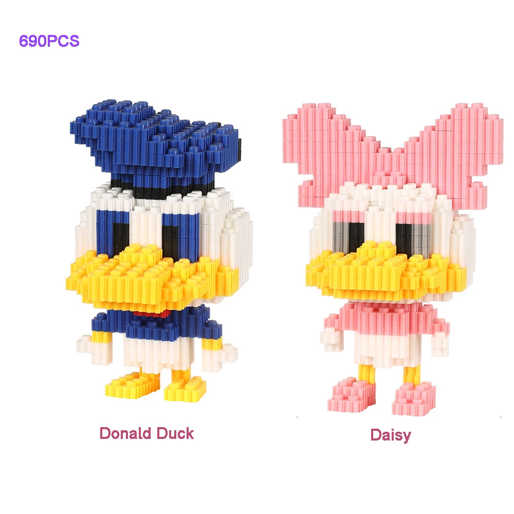 

Disney Daisy Duck Cartoon Building Blocks Figurine Lovely Toys Cartoon Image Characters Children's Bricks Toy Christmas