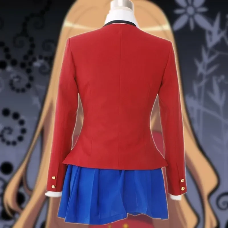 Японское аниме Dragon X Tiger Toradora Aisaka Taiga Косплей Школьная форма Костюм Хэллоуин