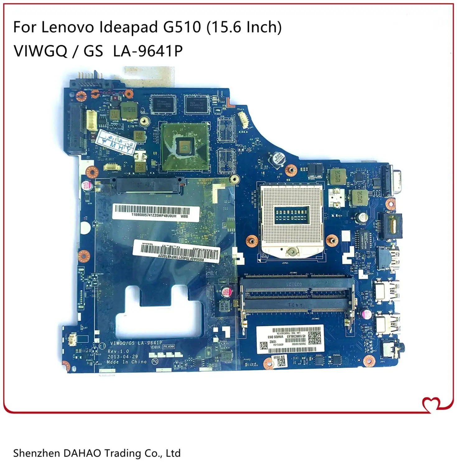 

For Lenovo IdeaPad G510 Laptop Motherboard 15.6" VIWGQ / GS LA-9641P G510 Mainboard With R5 M230 2GB-GPU 100% Fully Tested