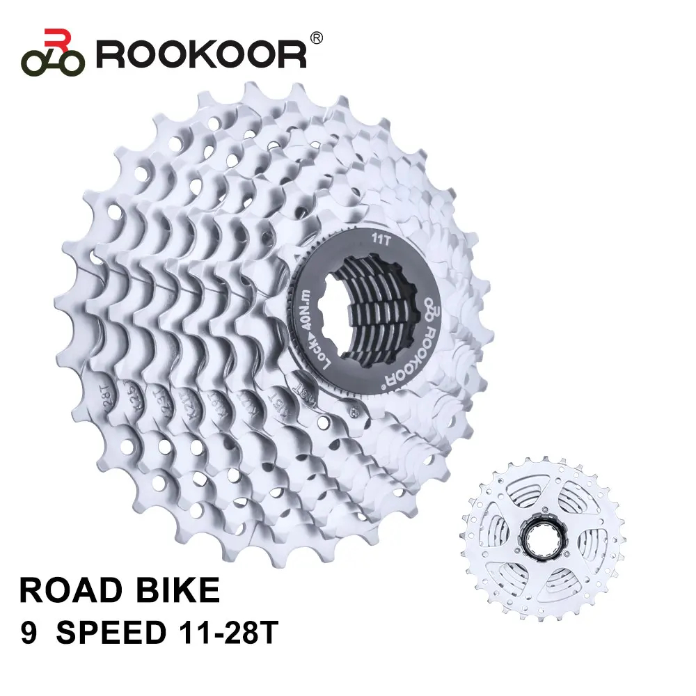 

Rookoor 9 скоростная велосипедная кассета Freewheel дорожный велосипед велоцидад 11-28T Звездочка Аксессуары для велосипеда для SHIMANO SRAM велосипедные запчасти