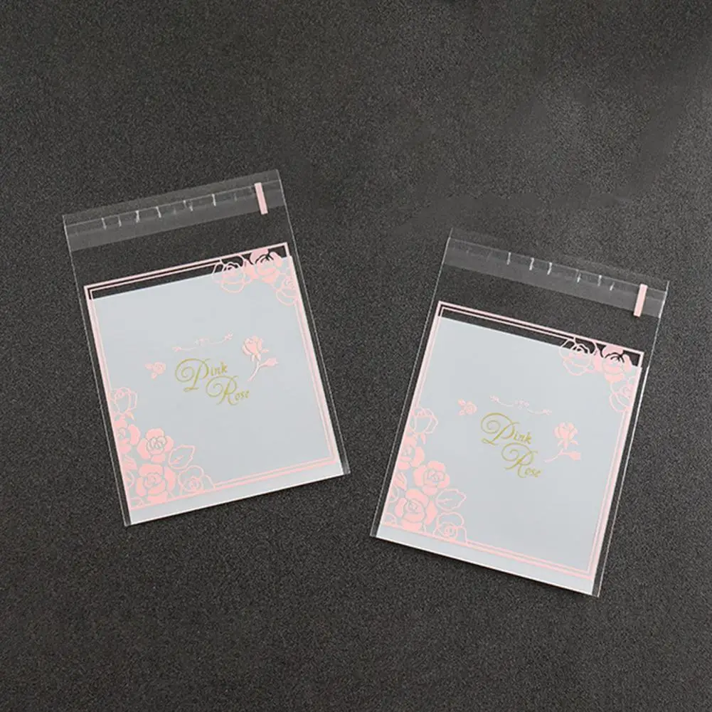 

100Pcs Gift Bag Cute DIY Cartoon Baking Packaging Bag Ultra-thin Candy Bag