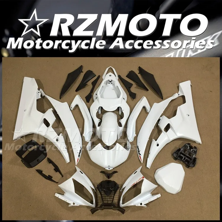 

Литьевая пресс-форма, новые комплекты обтекателей из АБС-пластика, подходят для YAMAHA YZF-R6 2006 2007 YZF R6 06 07, комплект кузова белого цвета