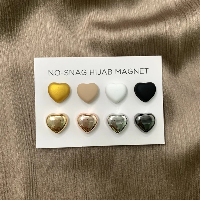 

New Safe Metal Pin Hijab Scarf Magnet No snag Muslim Scarf Accessories Strong Metal Plating Magnetic Brooch No Hole Pins Brooch