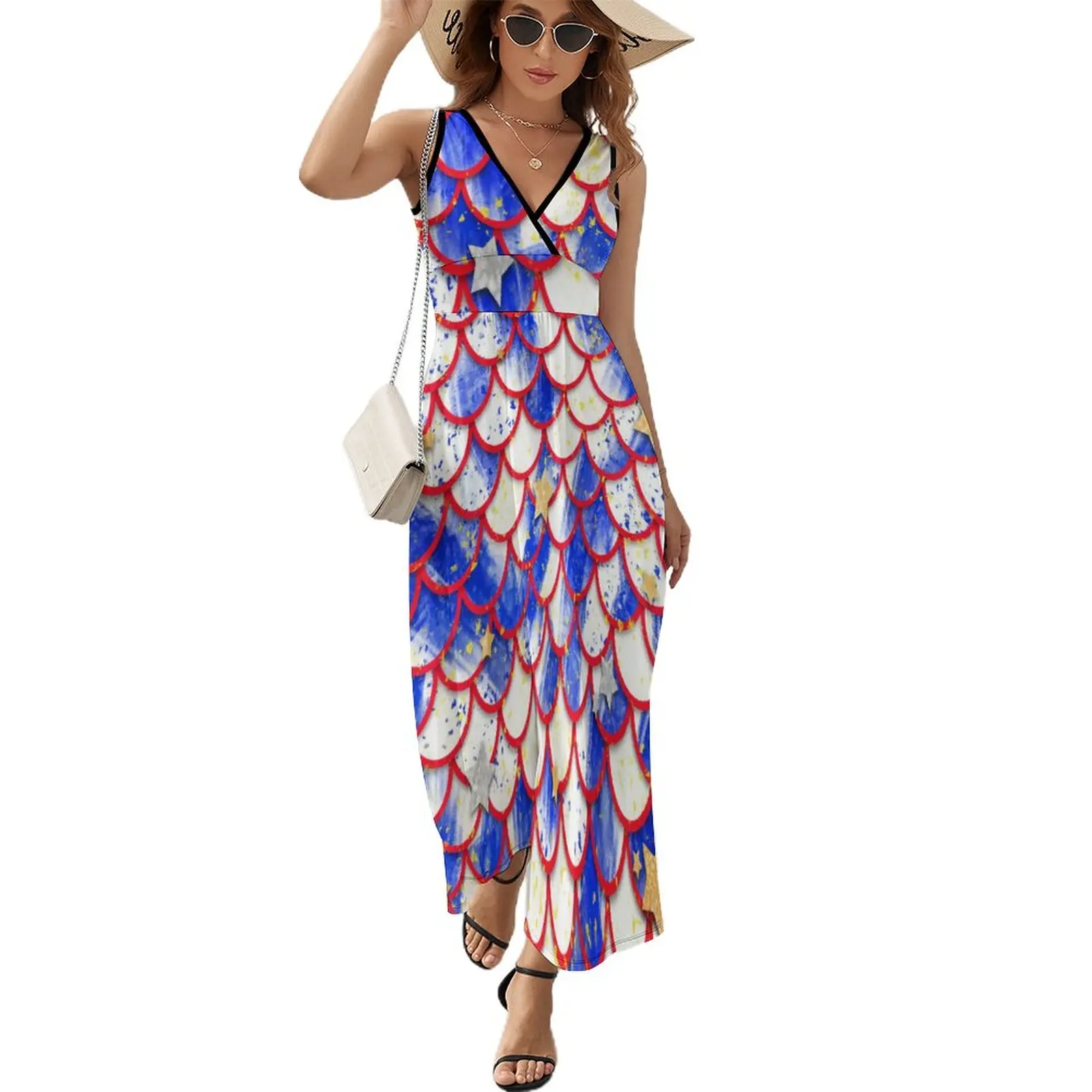 

Женское винтажное платье-макси в богемном стиле