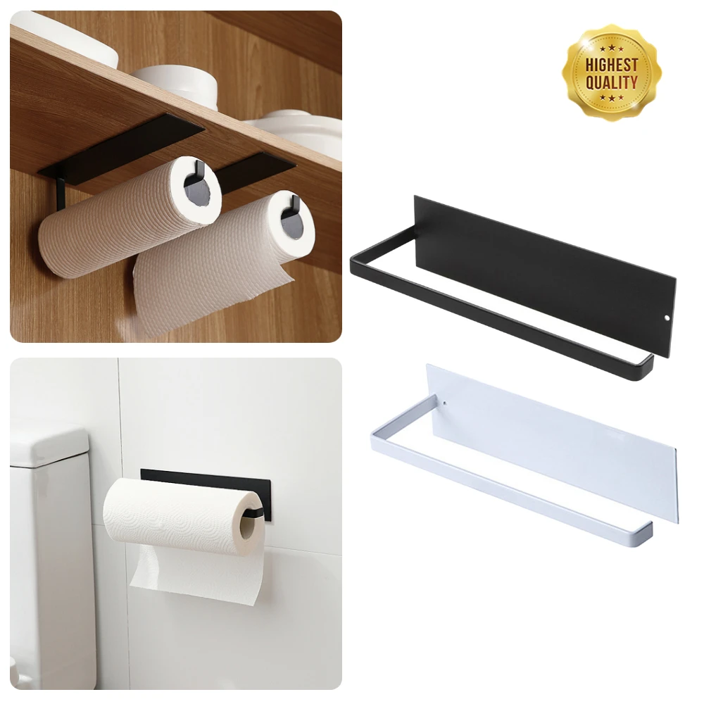 

Держатель для рулона бумаги, вешалка для кухни, под шкаф, вешалка для полотенец, стаканов, бумаги, вешалка-органайзер, вешалка для полотенец, ...