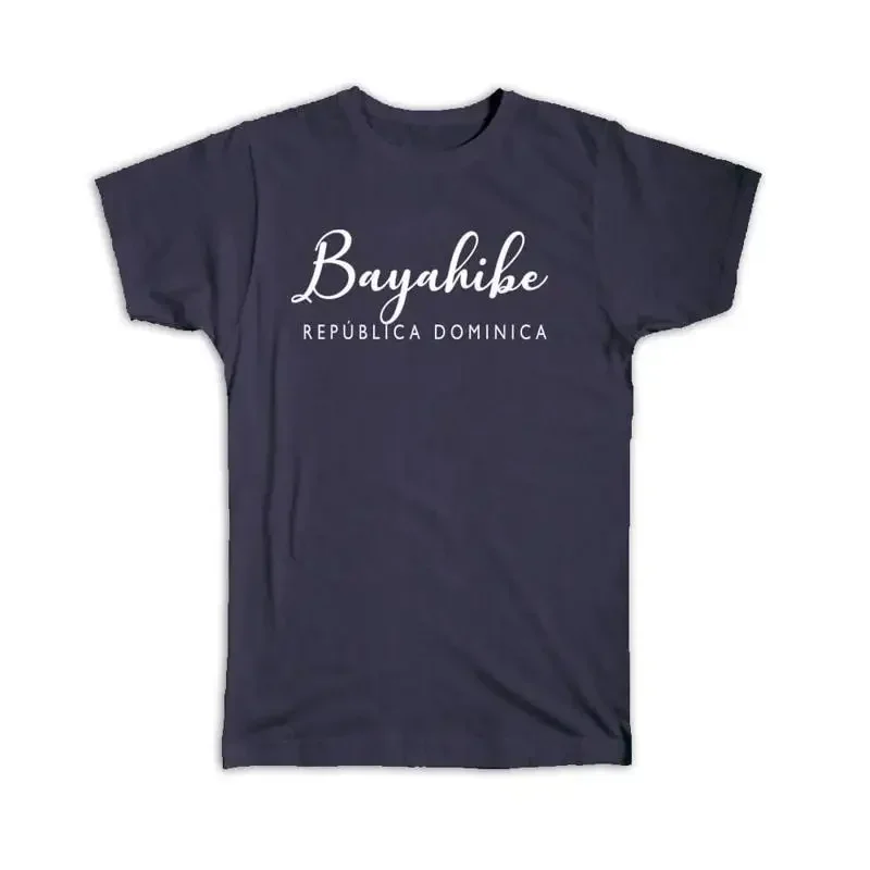 Фото Футболка Bayahibe Cursive Typography Republica Dominica Tropical Beach, винтажная одежда №1