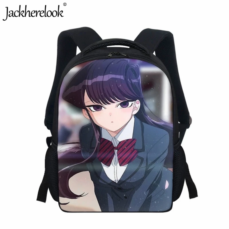 

Jackherelook 12Inch Girls School Bag Fashion New Trend Anime Komi Can't Communicate Design Book Bags Children Travel Backpack