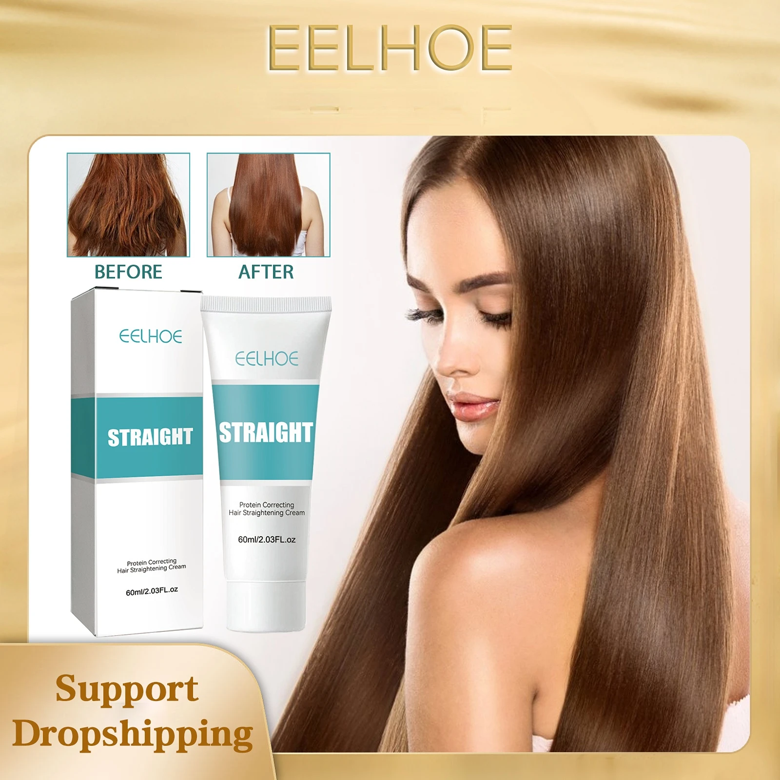 

Sdotter EELHOE Keratin Hair Straightening Cream Professional Damaged Treatment Faster Smoothing Curly Hair Care Protein Correcti