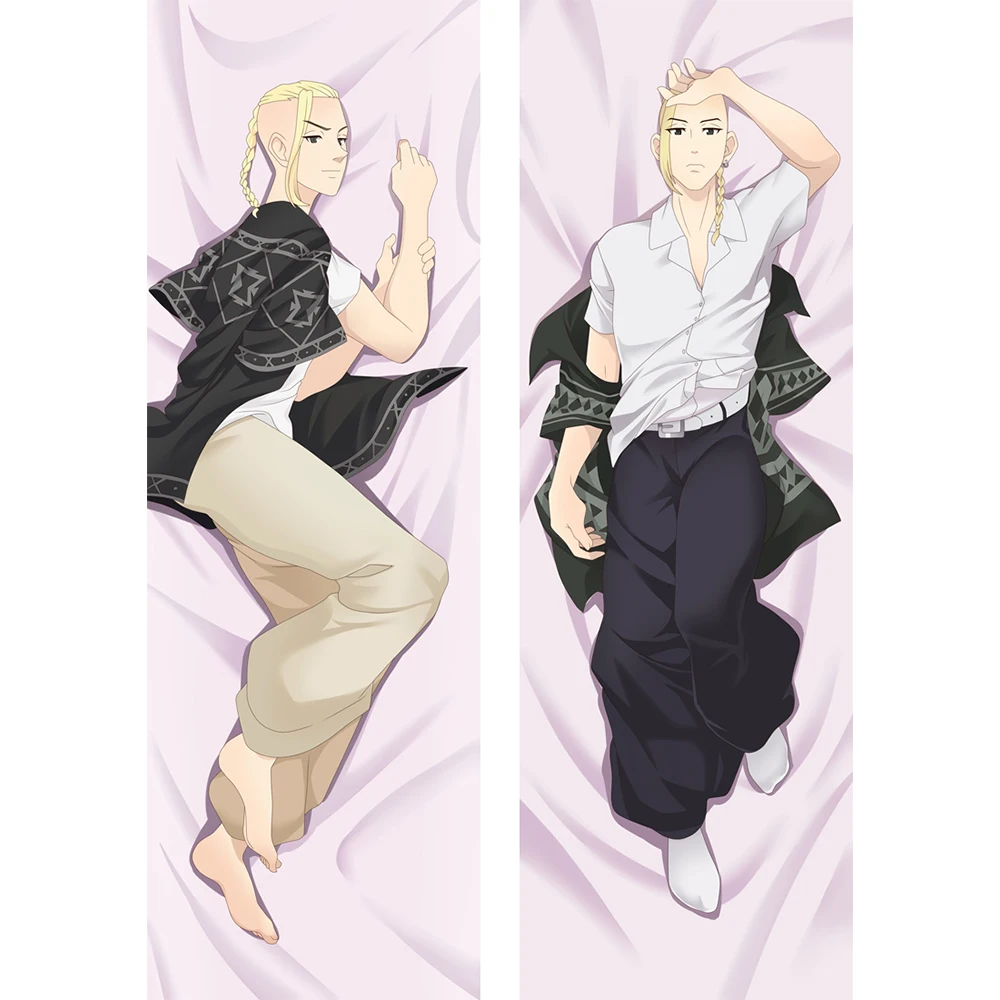 

60*180CM Dakimakura Tokyo Avengers Ken Ryuji and Manjiro Sano Full Body Pillow Case dakimakura anime Pillow Cover Home Bedding