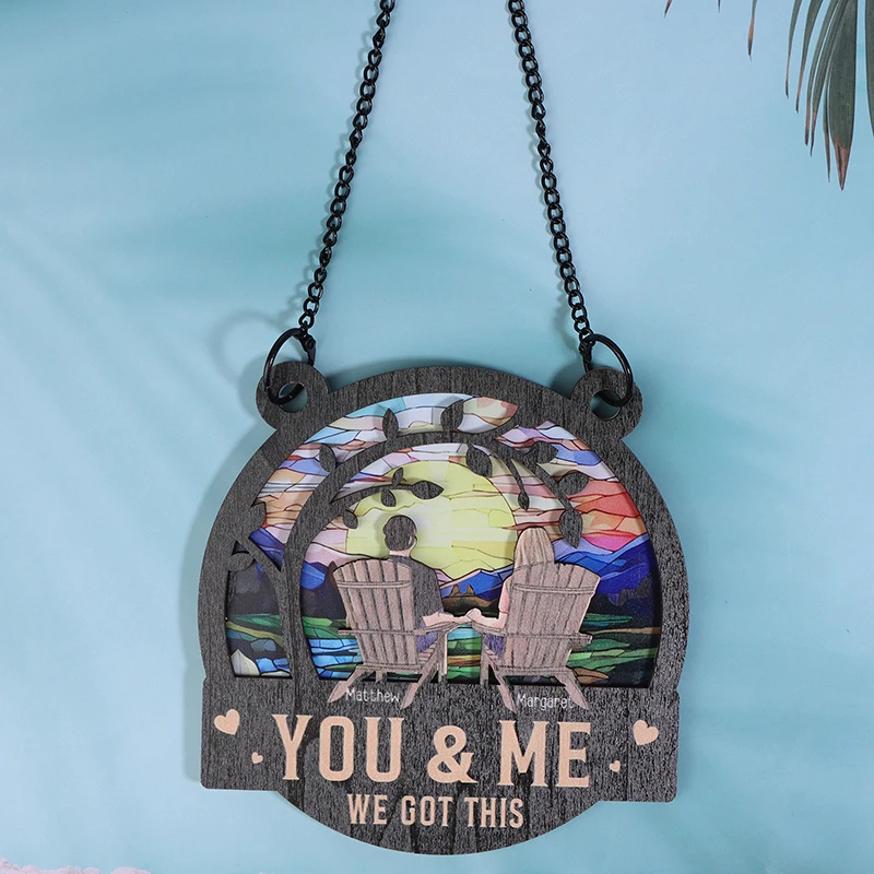 Персонализированное подвесное украшение на окно You & Me We Got This Ловец солнца