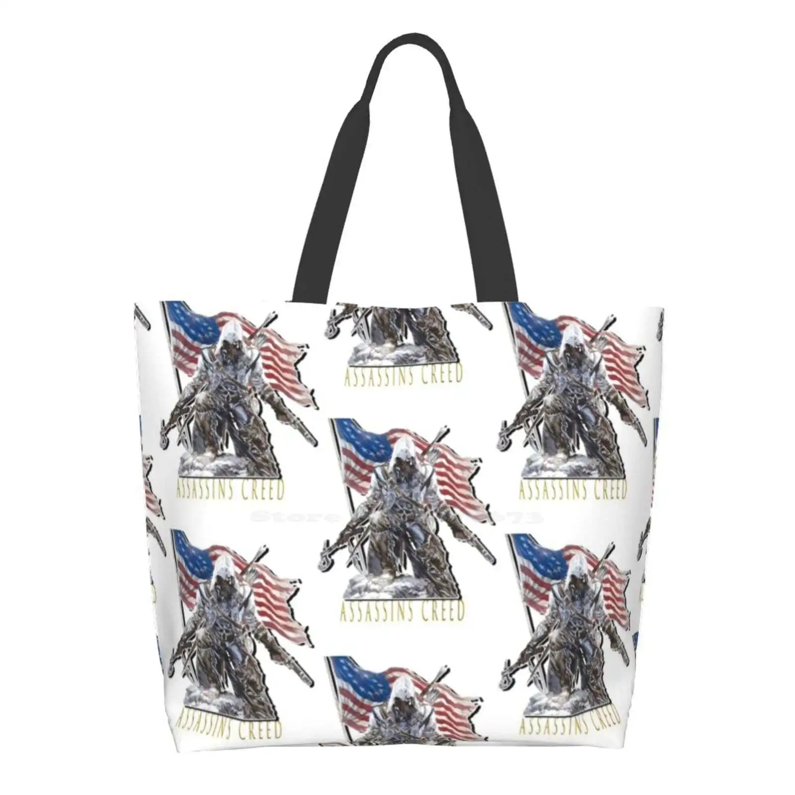 

Premary Reusable Shopping Bag Tote Large Size Origins 3 Movie Unity Syndicate Blackflag Valhalla Games Allgames Altair Atlantis