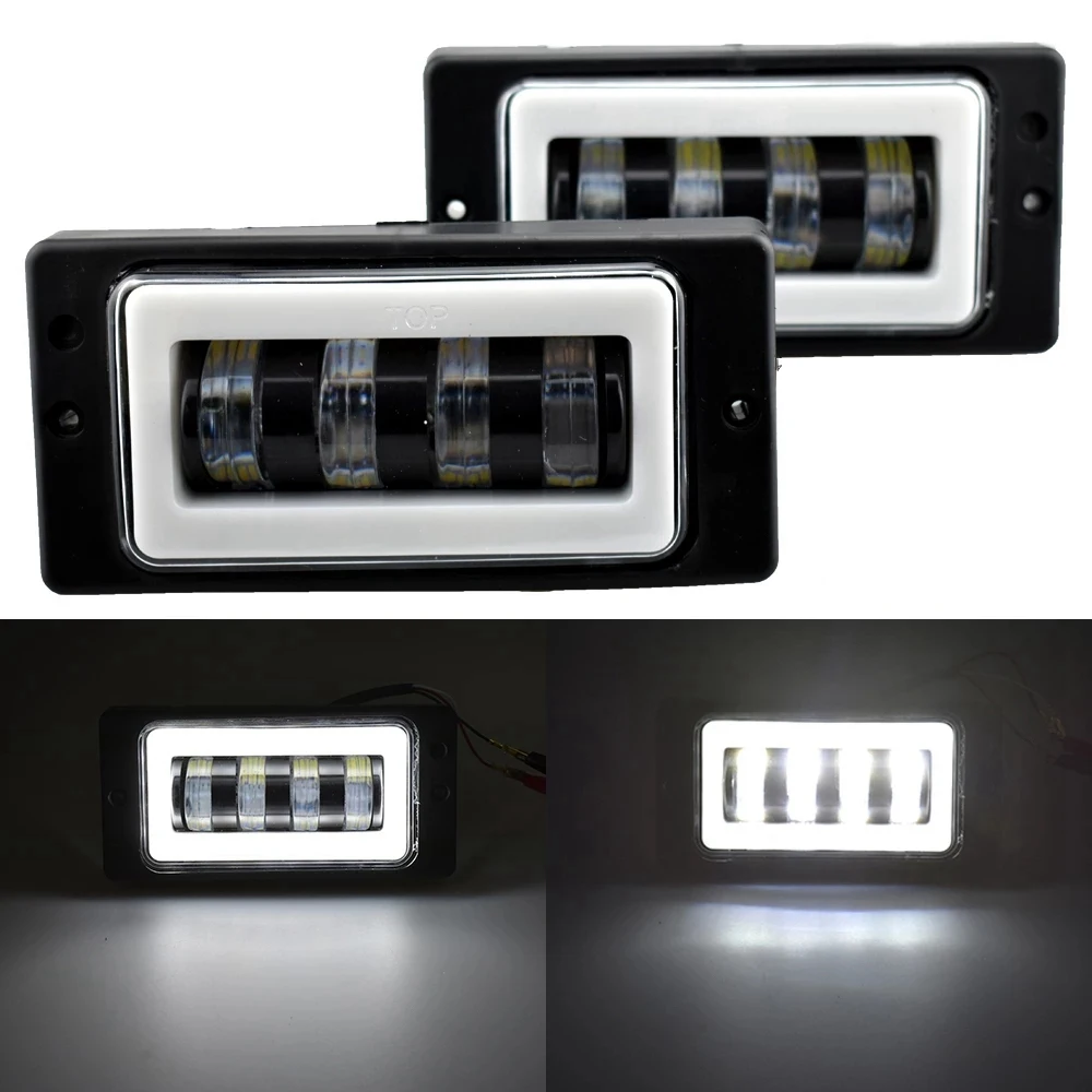 СВЕТОДИОДНЫЙ противотуманные фары 12 24 В дневные ходовые огни ДХО для Lada 2110 2111 2112