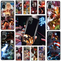 a avengers m marvel painting phone case for xiaomi redmi note 10 pro 4g 10t 10x pro 5g redmi 10t 10x pro 5g coque soft