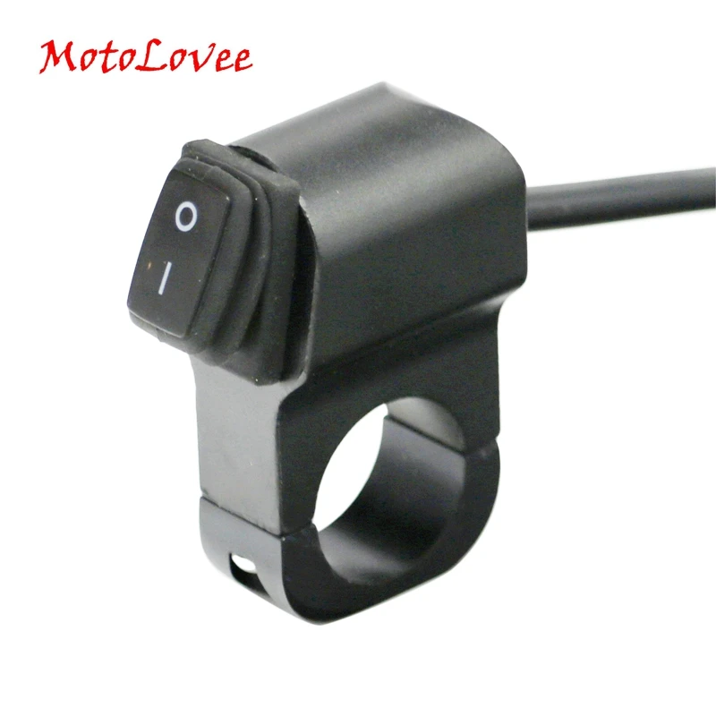 

Motolove 12V Waterproof Motorcycle Switch Aluminium Alloy Handlebar Headlight Switch Motorcycles Switches 2 Wires 22mm