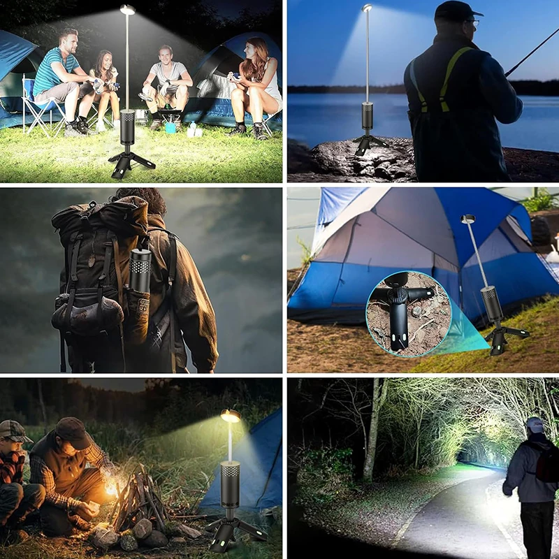 Фонарь внешний портативный с магнитным штативом и сумкой для хранения 10000 мАч