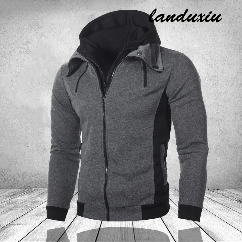 

Fashion Slim Fit Long Sleeve Streetwear Men's Sweatshirt Outdoor Top Tees Brand Clothing Male Hoody Jacket Outwear landuxiu