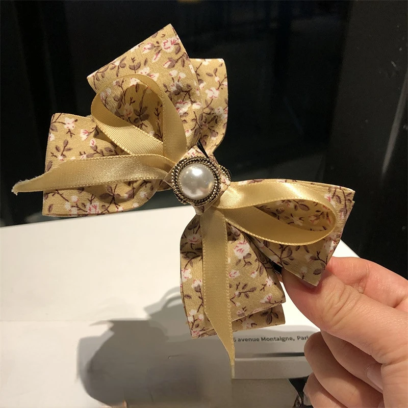 

Korean Barette Cheveux Bows Butterfly Hair Clip 2023 New Solid Pearl Advanced Design Flower Headwear Accessories for Girls