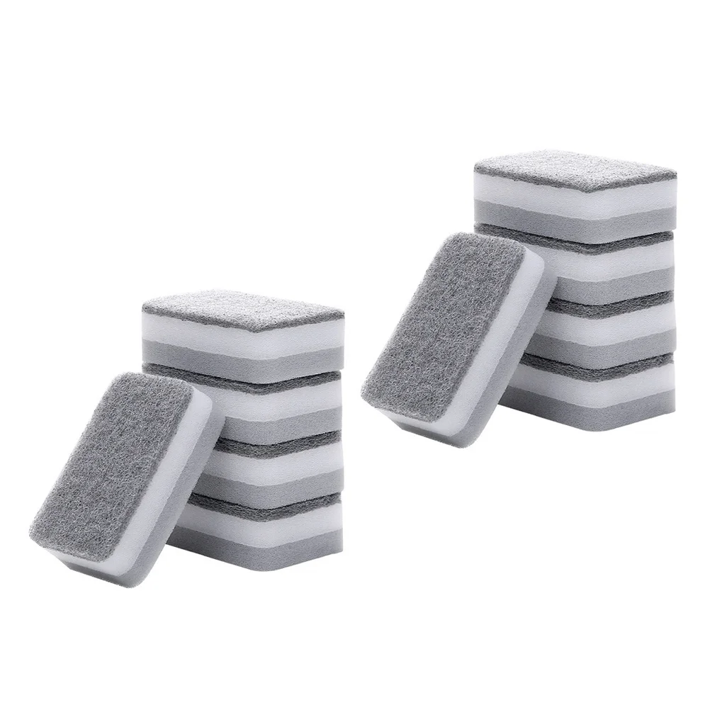 

10 Pcs Cleaning Artifact Decontamination Tool Dishwashing Pad Scrubbing Sponges Scrubber Scouring Tableware Household