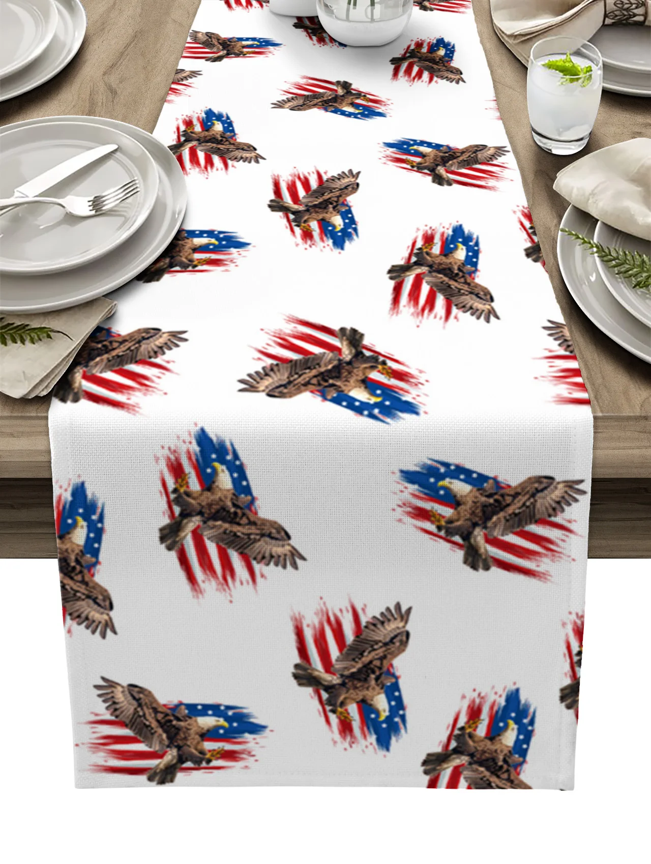 

Американский флаг, Орлан, Настольная дорожка, Свадебный обеденный стол, Настольная дорожка для банквечерние