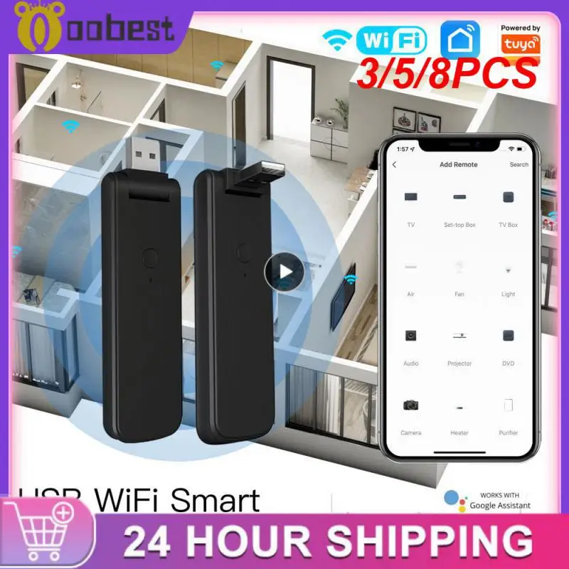 

3/5/8PCS Usb Smart Home Automation Voice Control Wifi 2.4g Wireless Ir Controller Universal Tuya