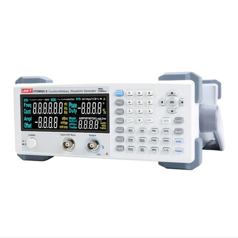 

UNI-T UTG9002C-II function / arbitrary waveform generator 125 MS s sampling rate digital function signal generator