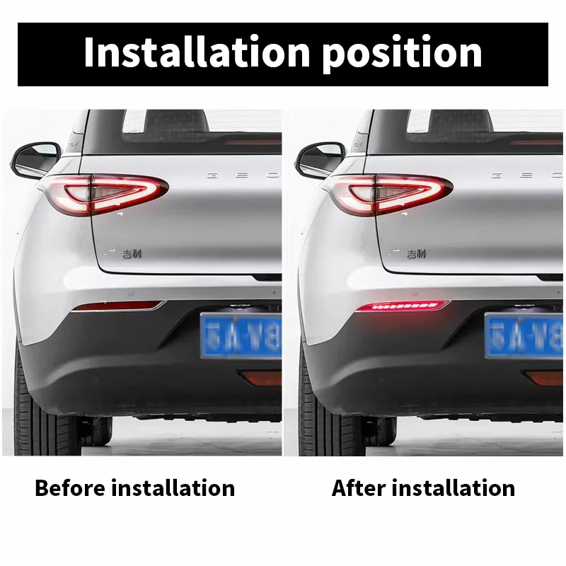 Фото Подходит для Proton eMas 5 Geely EX2: передние противотуманные фары, дневные ходовые огни, фары переднего бампера, фары заднего бампера. №5