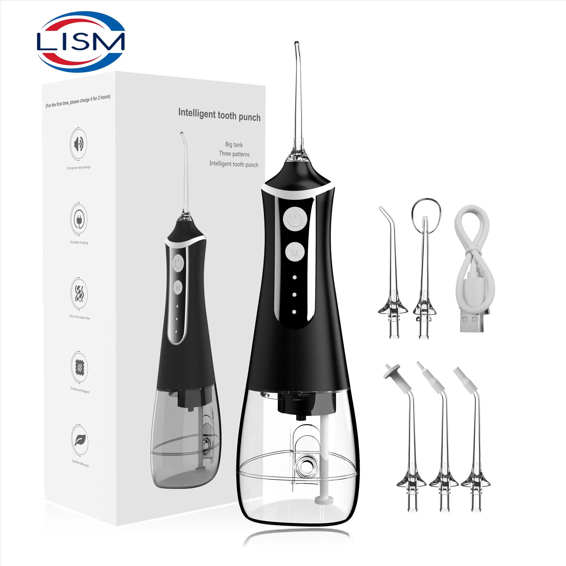 

Portable Oral Irrigator Water Flosser Dental Water Jet Tools Pick Cleaning Teeth 300ML 5 Nozzles Mouth Washing Machine Floss