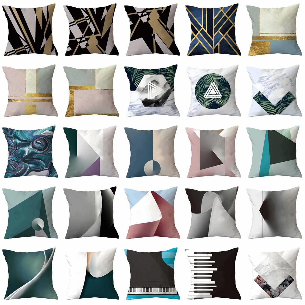 

Современный мягкий и удобный чехол для подушки с геометрическим рисунком, чехол в скандинавском стиле, домашний декор, наволочка 45x45 см