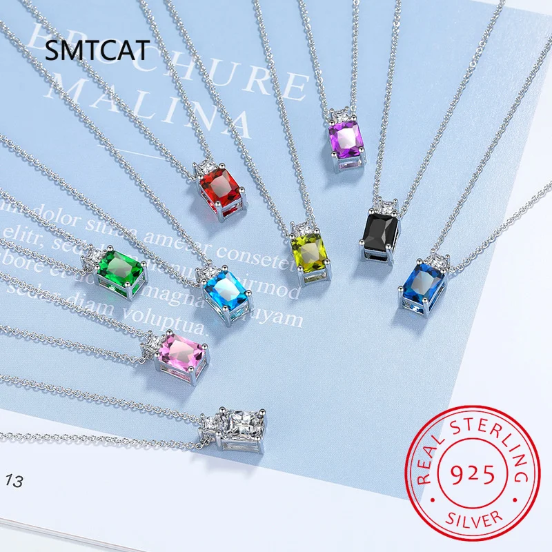 Изумрудная огранка небесно-голубой топаз сапфир стерлинговое серебро 925 пробы