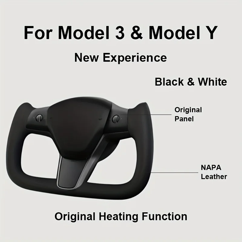 

For Tesla Model 3 Y ModelY Yoke Steering Wheel With Heating Function