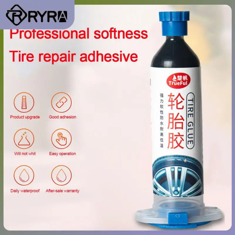 

Portable Car Special Glue Silicone Adhesive For Tires Repairing Adhesive Universal Repair Tire Cracks Strong Black Glue 30ml