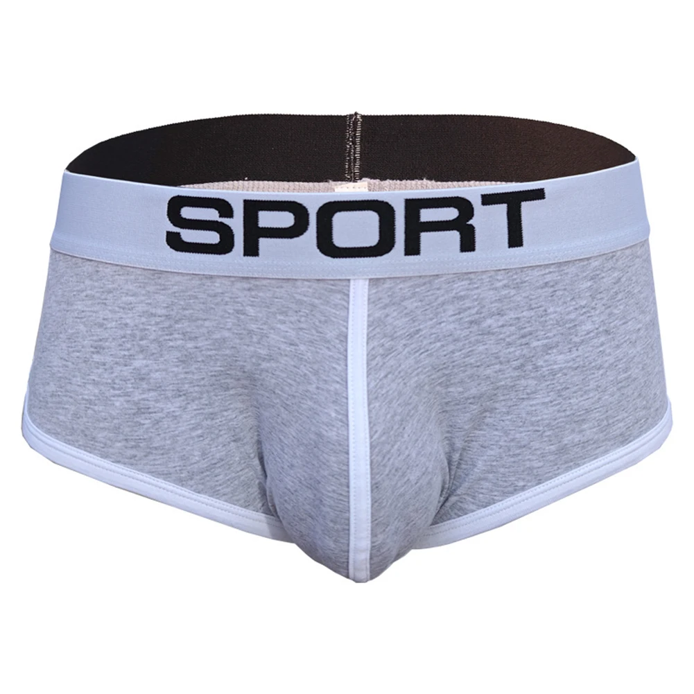 

Men Cotton Skin-friendly Underpants Sport Fitness Panties Bulge Pouch Sexy Briefs Trunks Breathable Sweat Underwear Lingerie