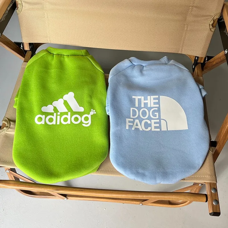 

Зимняя Флисовая теплая одежда для домашних питомцев, одежда для собак среднего размера, модная дизайнерская толстовка с капюшоном в виде фр...