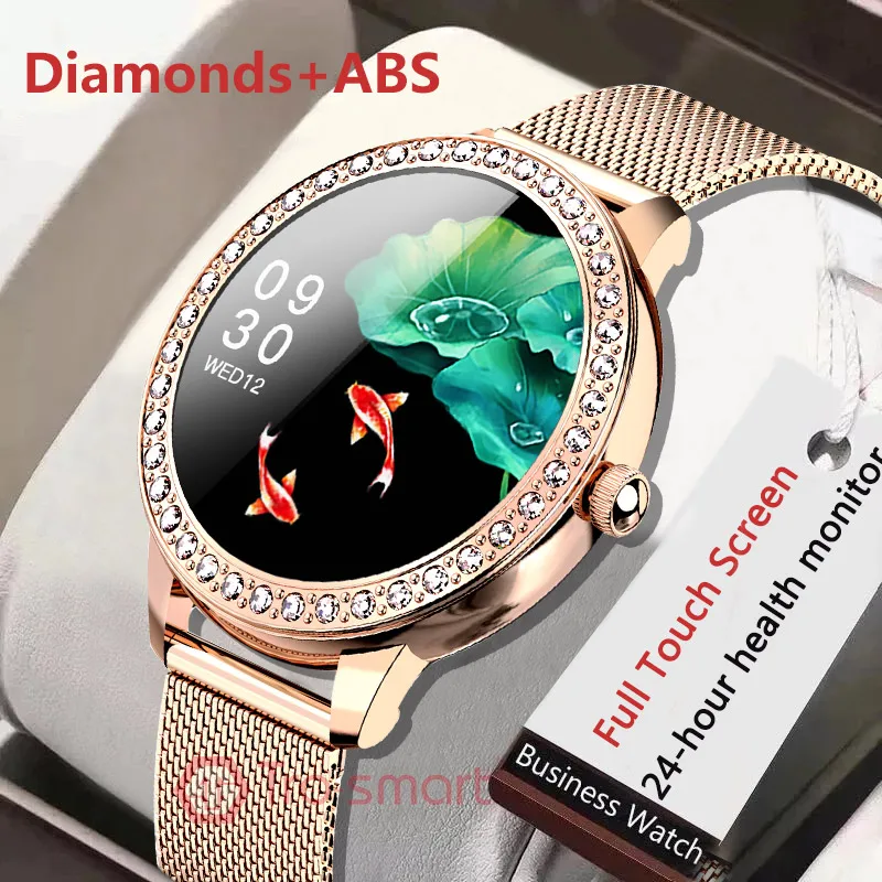 

Diamonds Smart Watch Women Lovely Smartwatch Heart Rate Monitor Sleep Smart Clock Lady Fitness Sports Smart-watch For Android