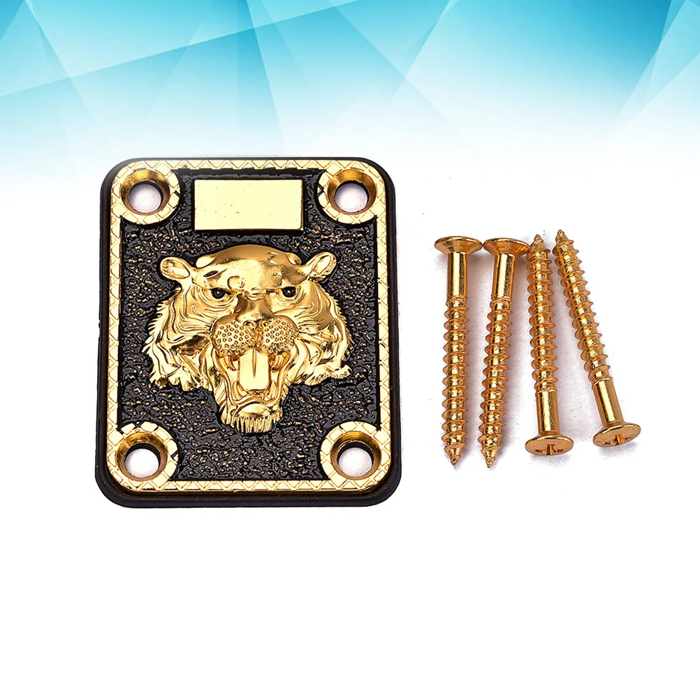 

1PC Zinc Alloy Square Guitar Neck Reinforcing Plate Neck Base Plate with 4 Screws For TL SQ Style Style Electric Guitar