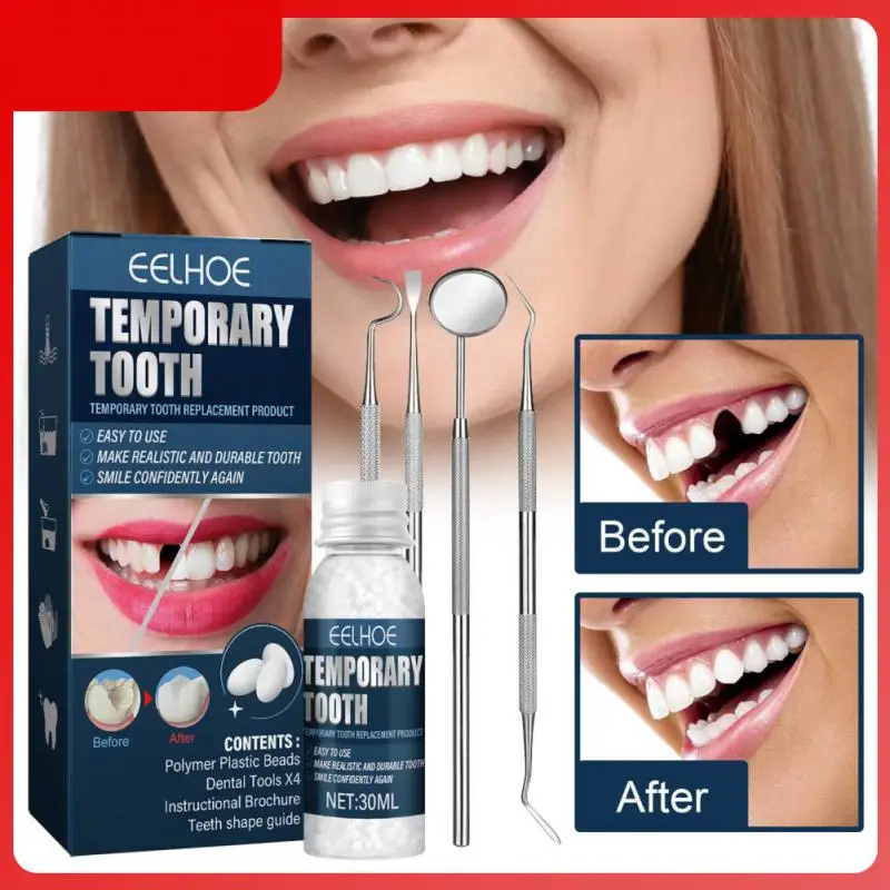 

Falseteeth Teeth Solid Glue Fangs Fake Tooth Dentures Props Temporary Filling Teether Costume Party DIY Decorations Denture Care