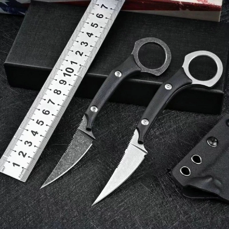 

Нож с фиксированным лезвием D2, прямые карманные ножи, тактические ножи для кемпинга, походные спасательные инструменты для выживания на шее...