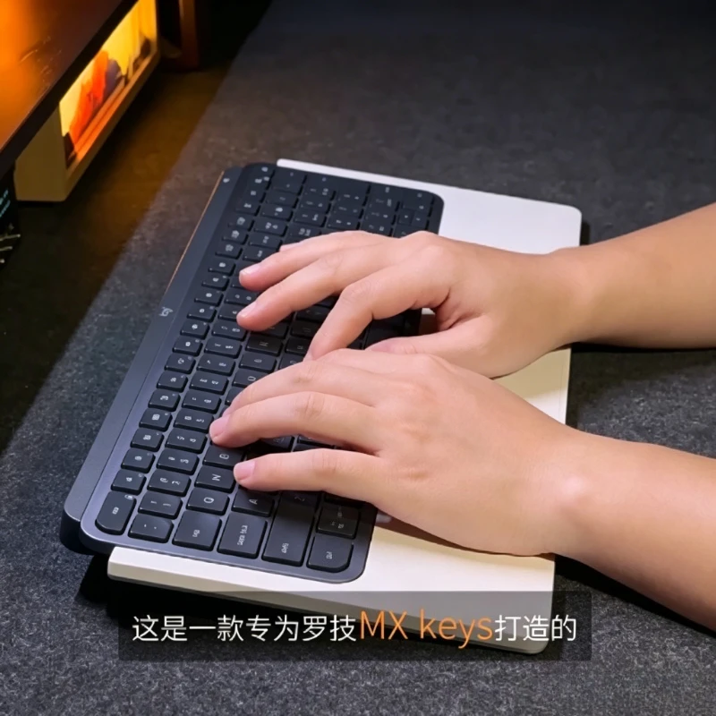Фото Подставка для рук Qiyuan для клавиатуры, совместимая с Mx Keys Mini, универсальная офисная подставка-упор для запястья, предотвращающая усталость, кронштейн для клавиатуры №1