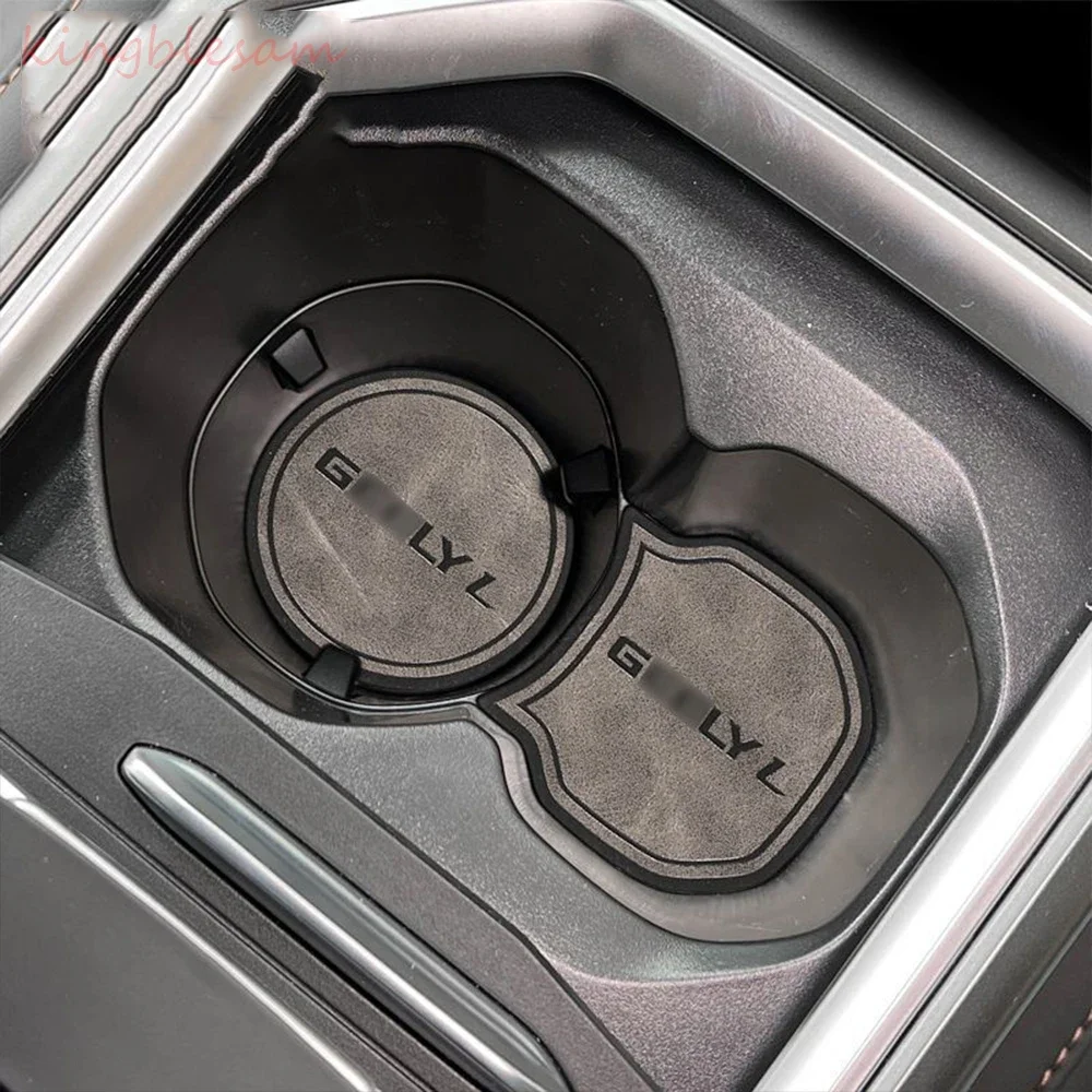 Фото Для Geely Okavango L HAOYUE L 2023 2024, автомобильная нескользящая накладка на дверную паз, кожаная накладка для ворот, коврик для хранения подставки для воды №3