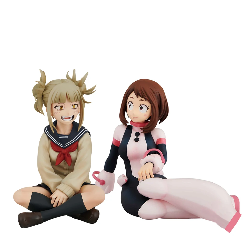 Фото MHA Hero Academia toga himiko фигурка коллекция аниме куклы игрушки Uraraka Ochako сидящая фигурка модель мальчик девочка подарок 10 см №1