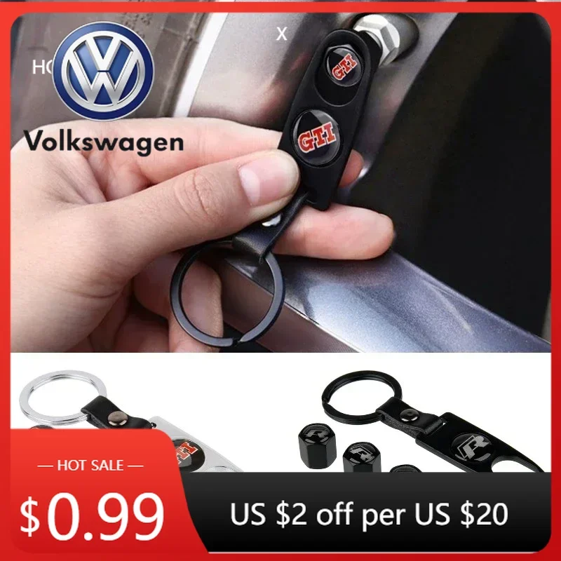Фото Брелок-колпачок для ниппеля колеса Volkswagen 2026 года, с логотипами Volkswagen GTI, S Racing, R-Line, Polo, Golf, Passat, Touran, Bora, Beetle №1