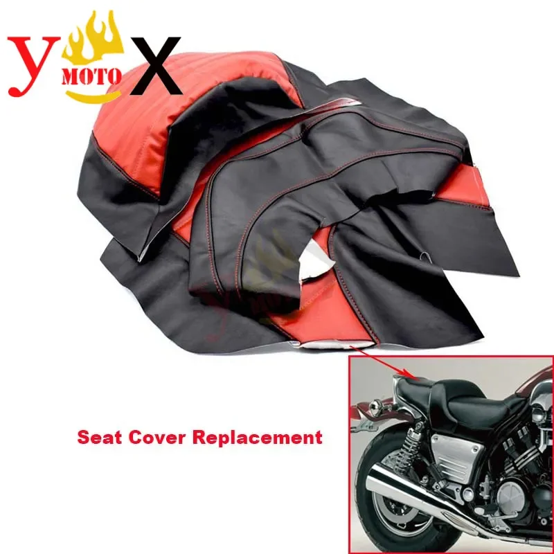 

NEW2023 Modified Red PU Leather Motorcycle Cover Cushion Guard Waterproof Replacement For Yamaha VMAX VMAX1200 V-MAX1200 VMAX12