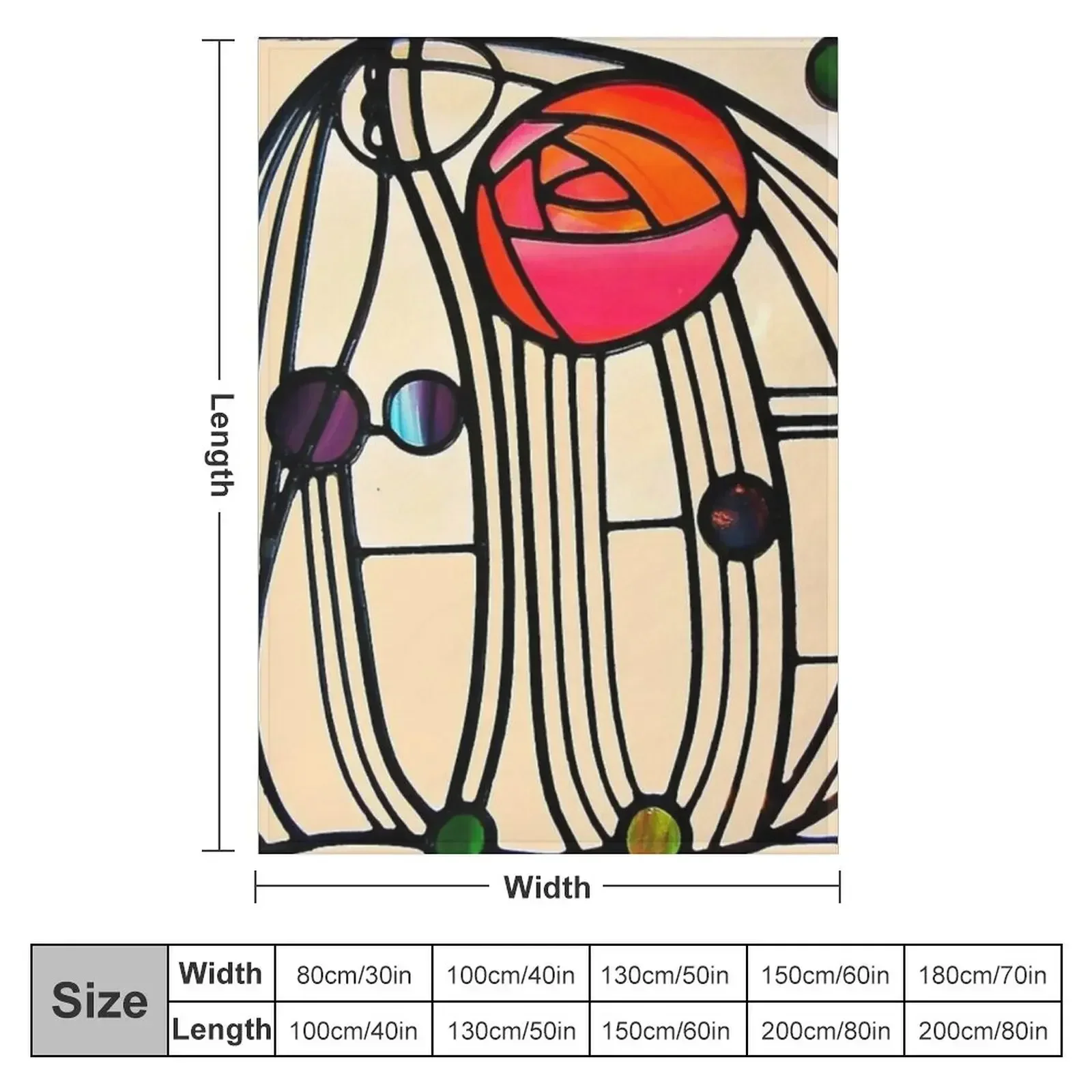 Одеяло Charles Rennie Mackintosh с цветочным дизайном окна движущееся мягкое клетчатое