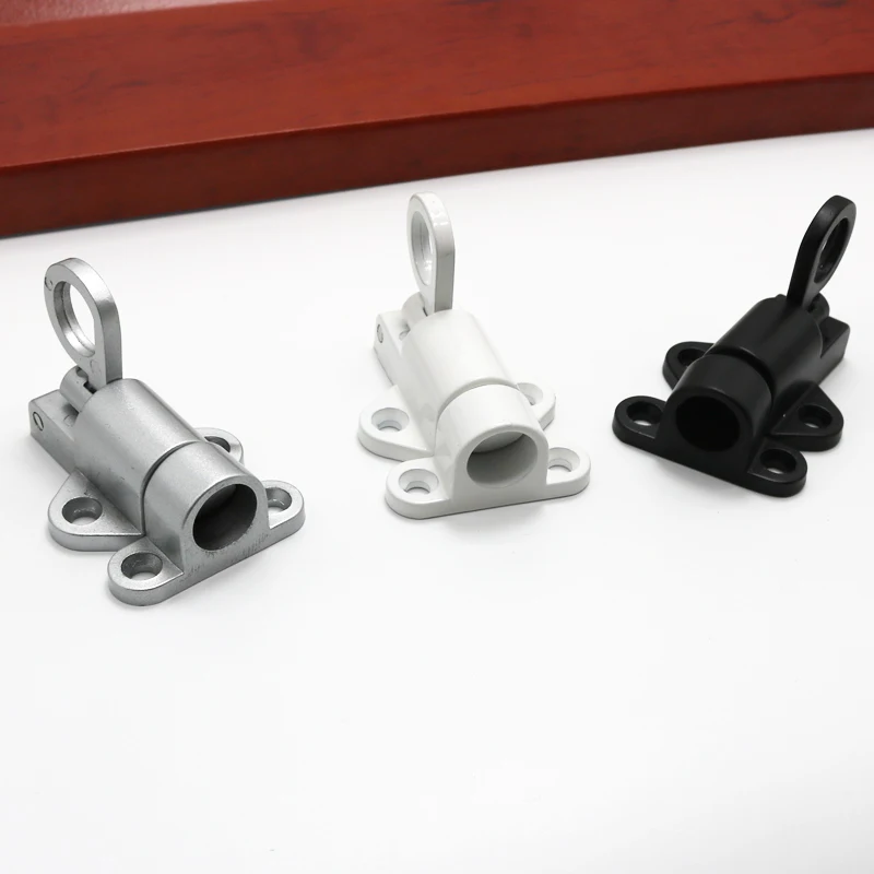 

Aluminum Alloy White/Gray Window Gate Security Pull Ring Spring Bounce Door Bolt Automatic Latch Lock Black Grey Window