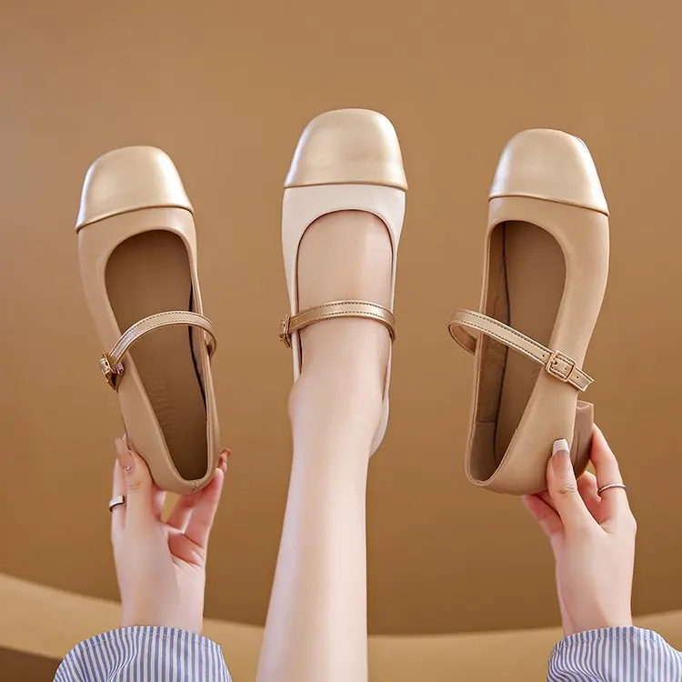 

Весенние туфли Мэри Джейн, модные женские туфли с круглым носком, женская элегантная Уличная обувь из искусственной кожи, женская обувь