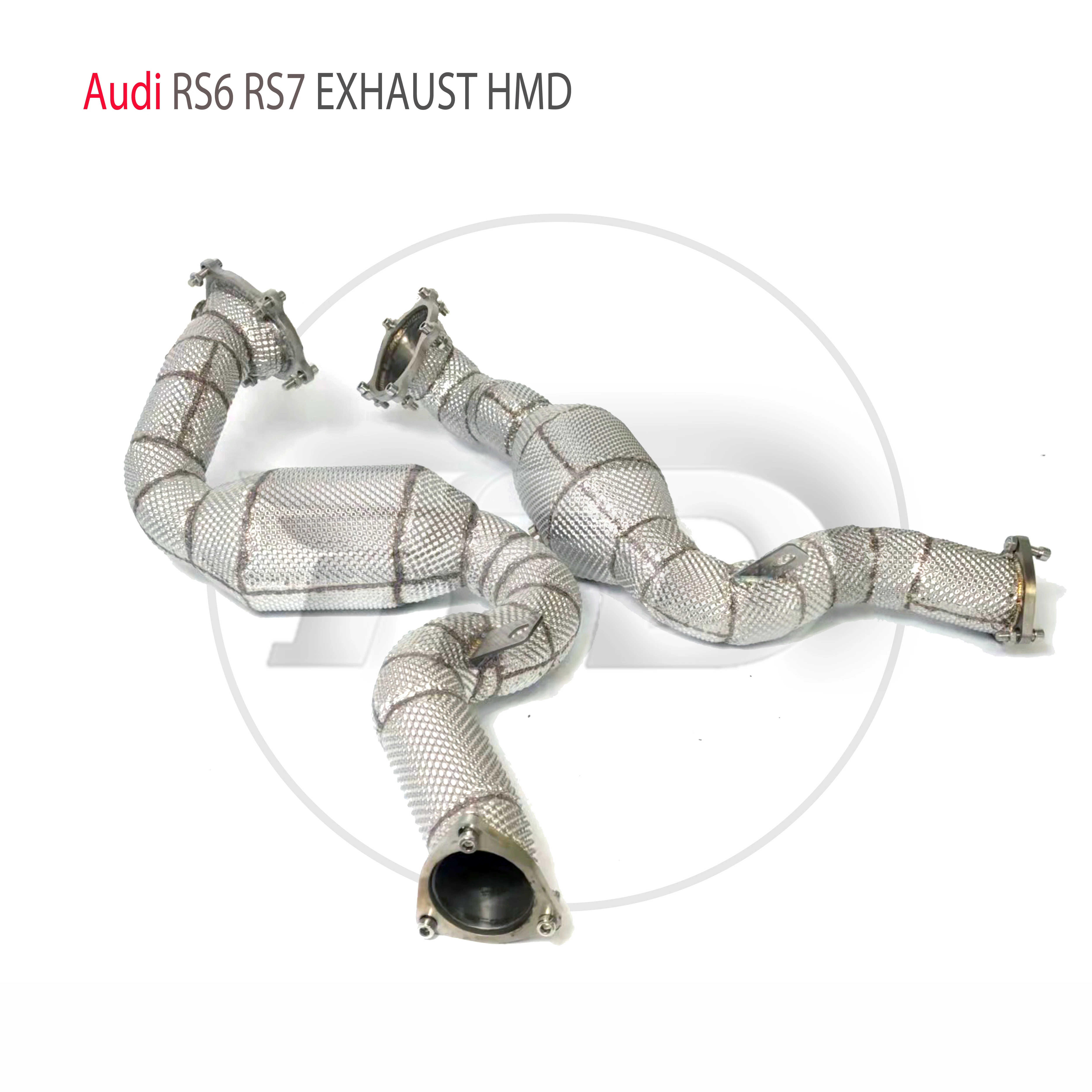 

HMD Exhaust Manifold High Flow Downpipe for Audi RS6 RS7 4.0T Car Accessories With Catalytic Header Without Cat Catless Pipe