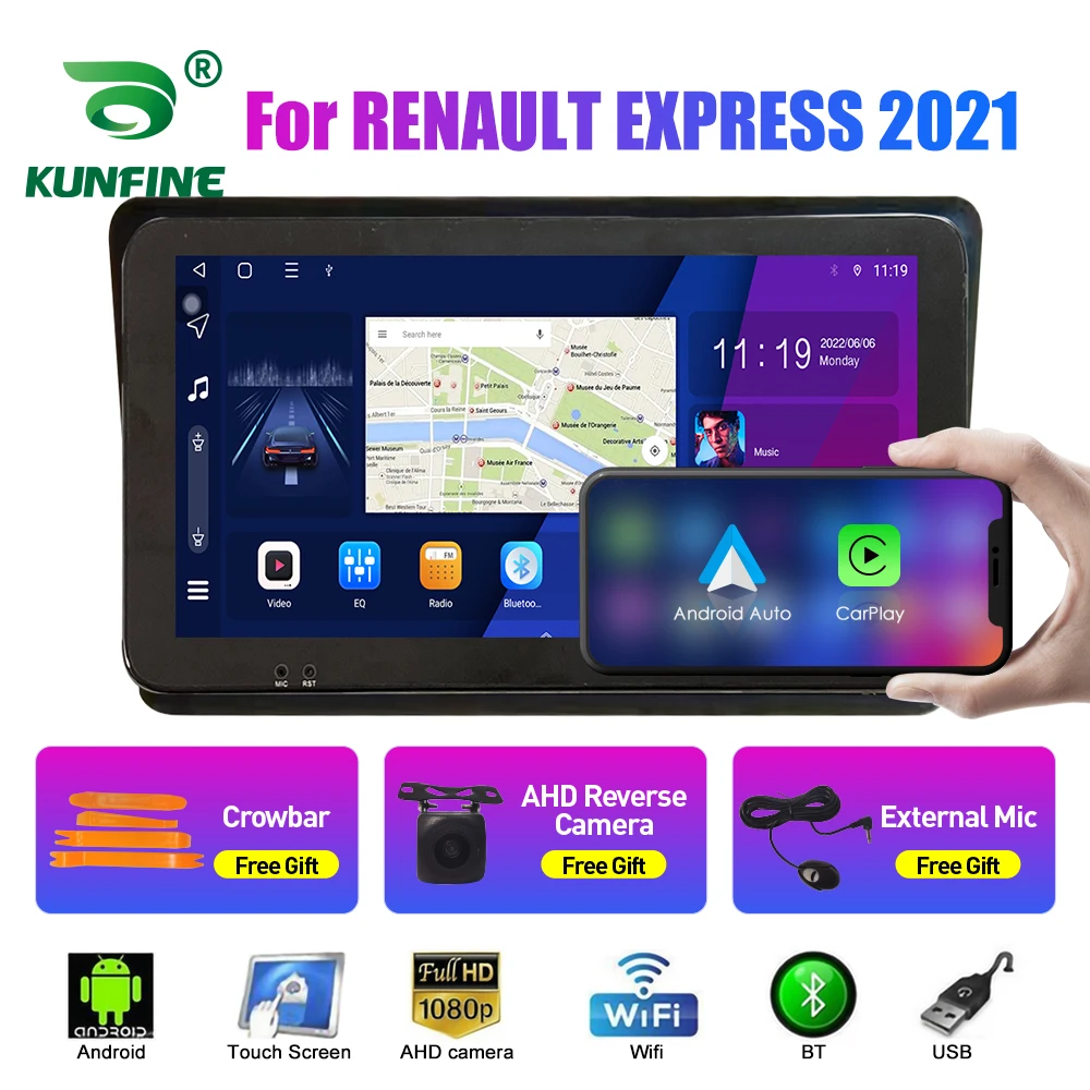 

Автомобильный радиоприемник для RENAULT EXPRESS 2021 Octa Core Android автомобильный DVD GPS навигатор автомобильное стерео устройство головное устройство Carplay Android авто