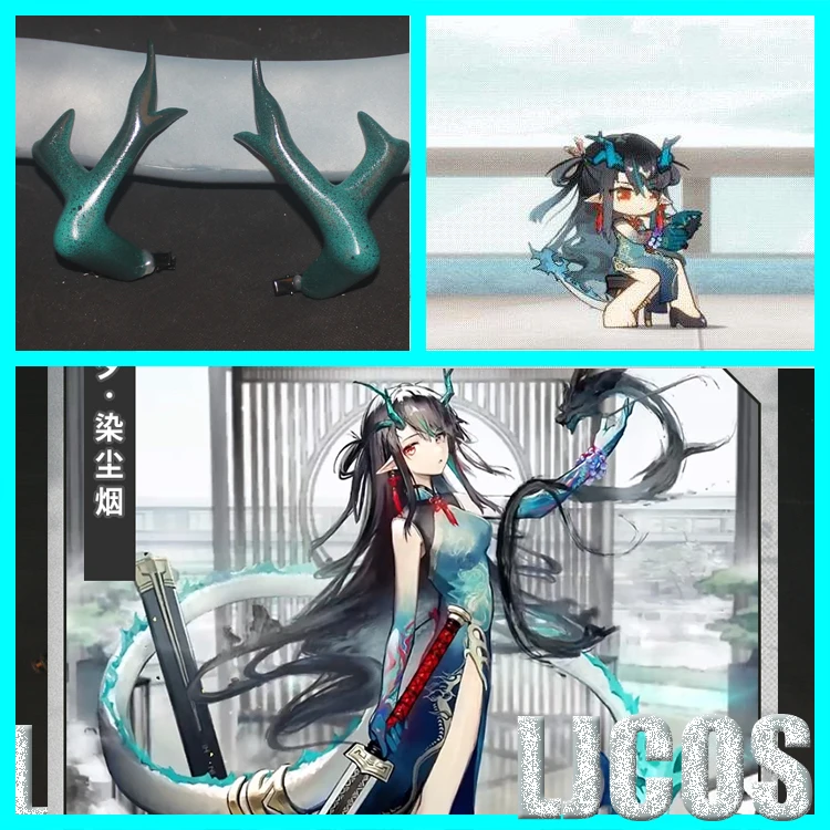 

Anime Arknights Dusk Ears Hair Clip headband Cosplay Costume Men Women Student Horn Barrettes Hair Accessories