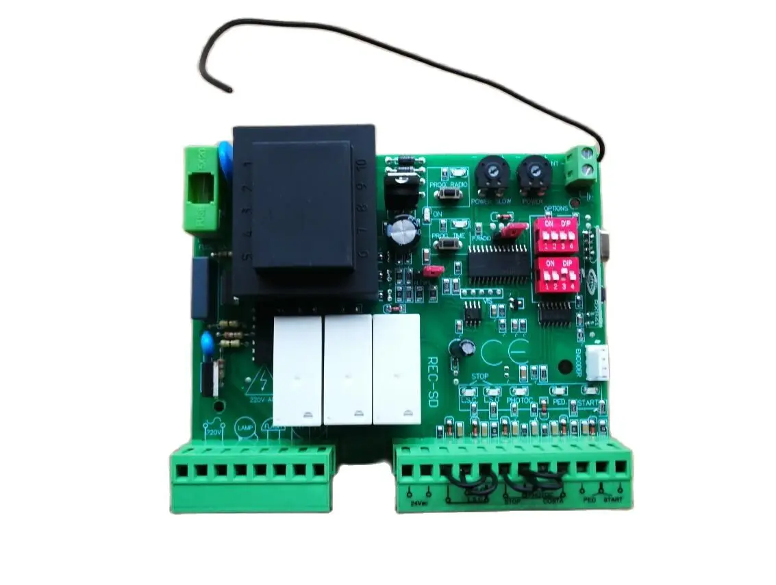 Gate motor controller circuit board electronic card for sliding gate opener 220v AC model 433.92Mhz