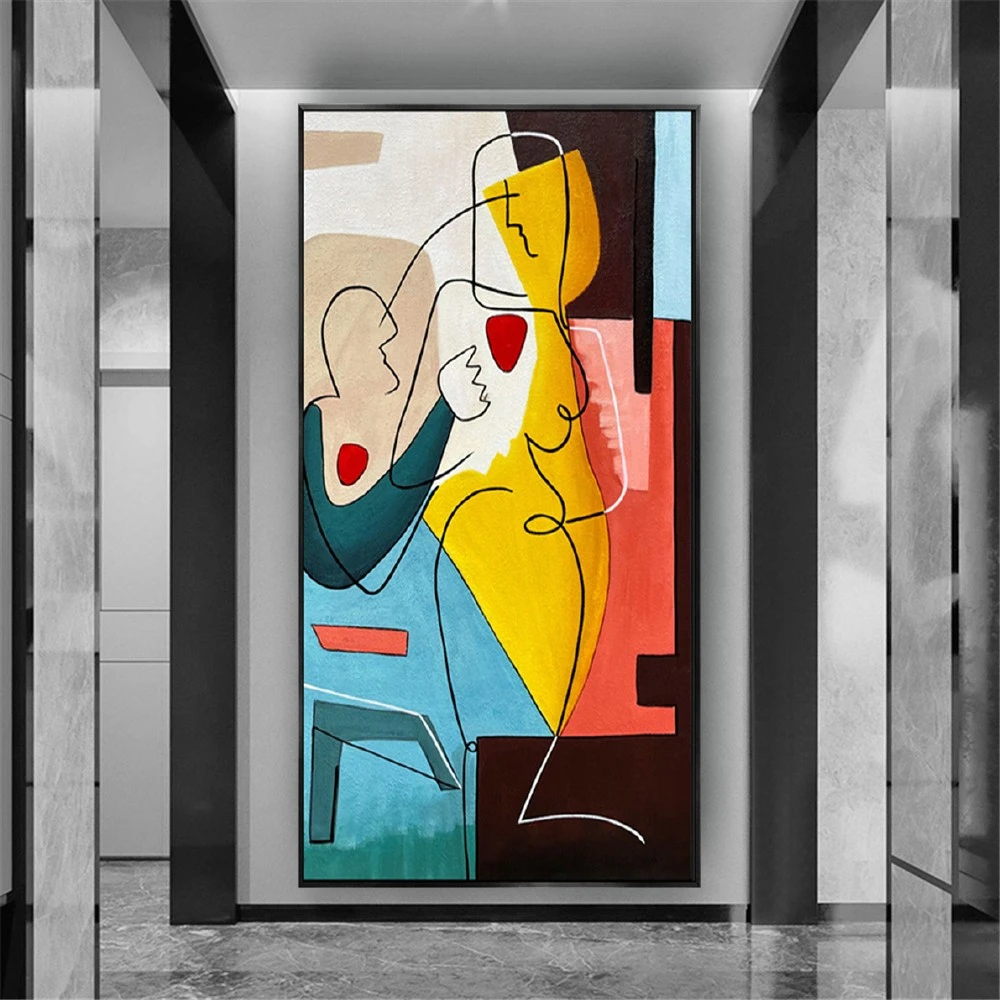 

Modern Pop Abstract Oil Painting On Canvas Handpainted Wall Art Pictures For Living Room Porch Bedroom Home Decorative Paintings